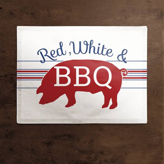 Red, White & BBQ Twill Placemat